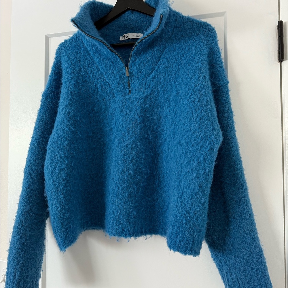 Cozy Blue Turtleneck Sweater
